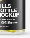 Frosted Pills Bottle Mockup