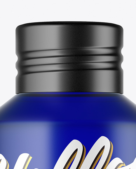 120ml Blue Frosted Cosmetic Bottle Mockup