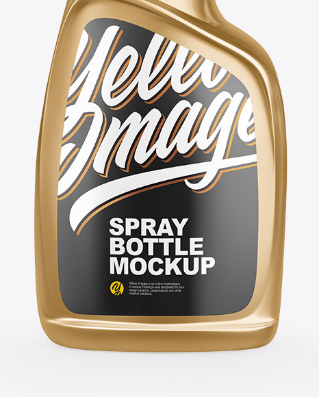 Metallized Spray Bottle Mockup