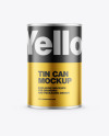 Matte Metallic Tin Can Mockup