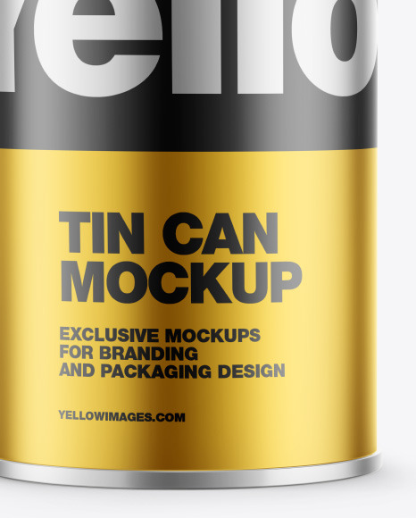 Matte Metallic Tin Can Mockup