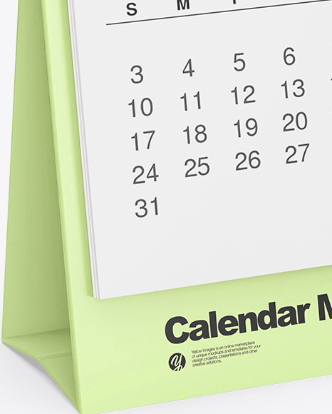 Table Desk Calendar Mockup