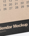 Kraft Desk Calendar Mockup