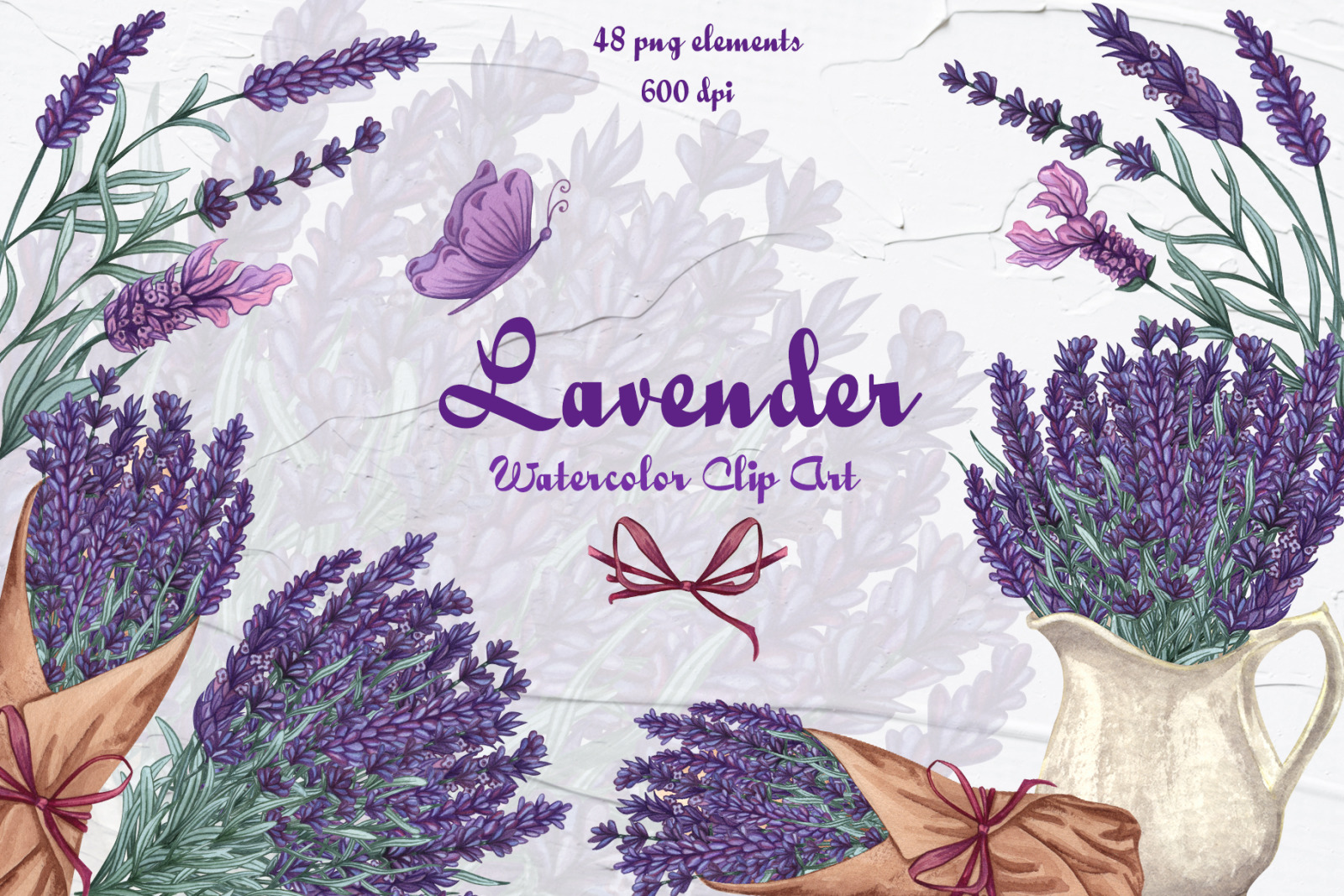 Lavender Watercolor Set