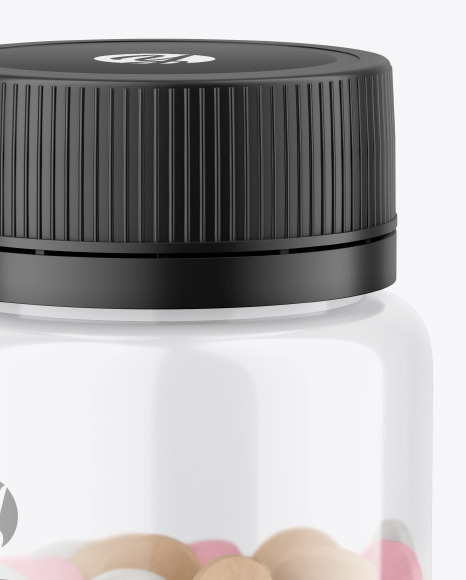 Clear Pills Bottle Mockup