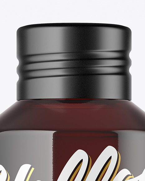 120ml Dark Amber Cosmetic Bottle Mockup