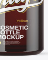 120ml Dark Amber Cosmetic Bottle Mockup