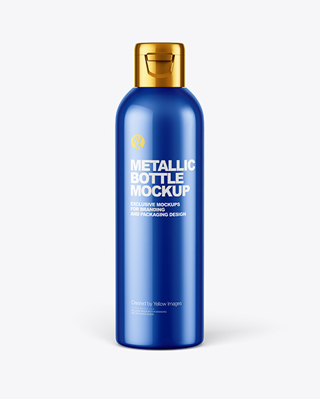 Metallic Cosmetic Bottle Mockup