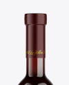 Clear Glass Red Wine Bottle Mockup