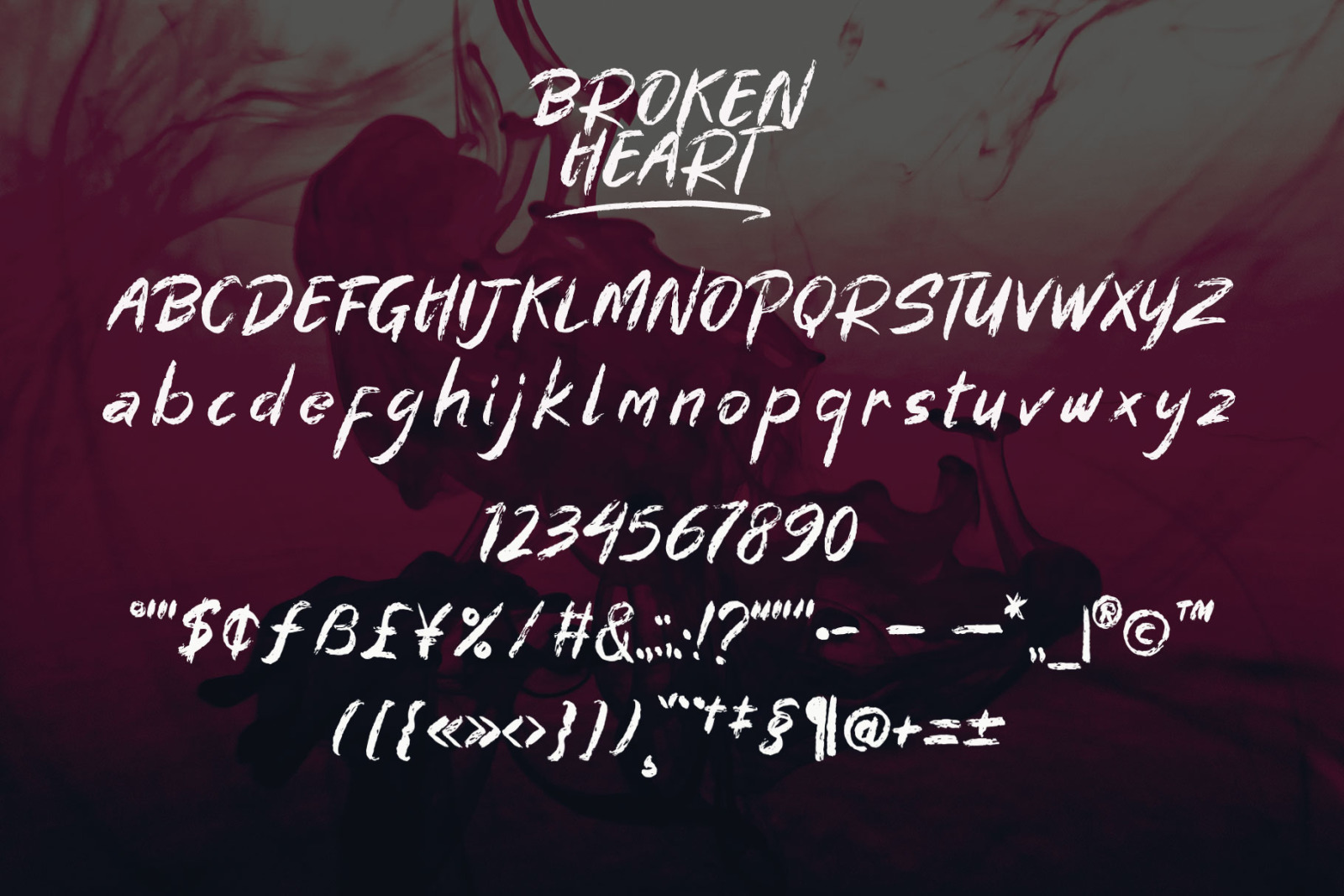 Broken Heart Typeface Broken Heart Typeface