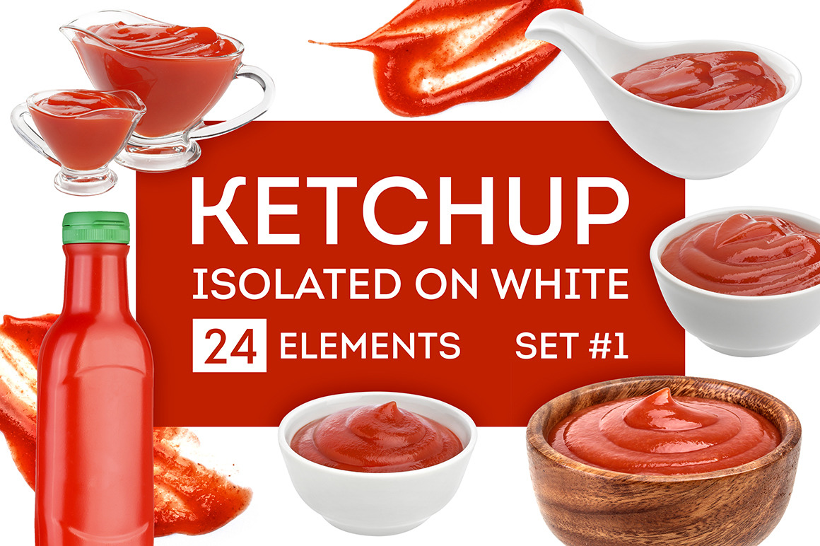 Tomato ketchup isolated on white background Tomato ketchup isolated on white background