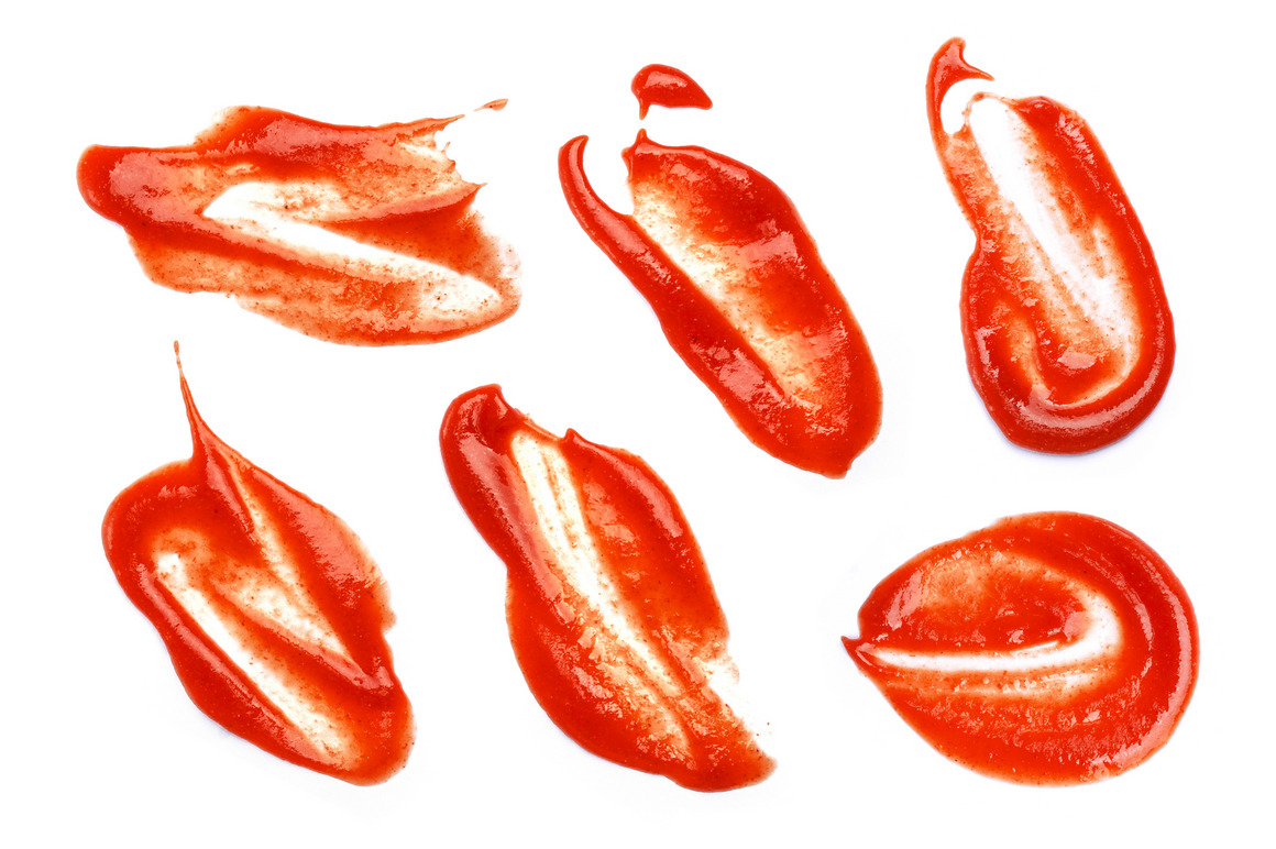 Tomato ketchup isolated on white background Tomato ketchup isolated on white background
