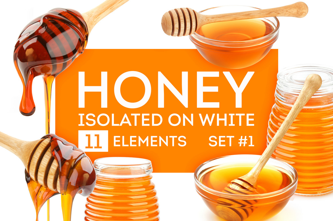 Honey isolated on white background Honey isolated on white background