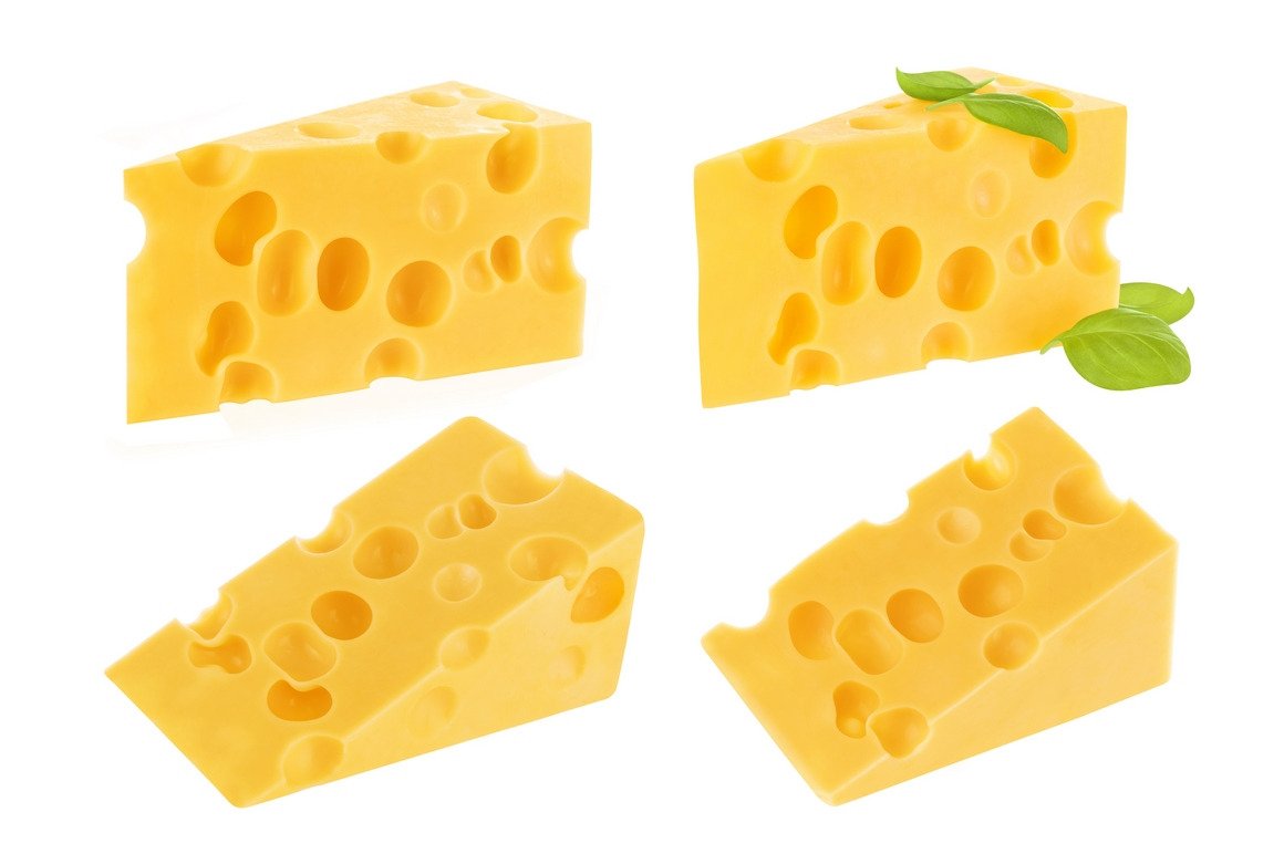 Cheese isolated on white background