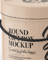 Kraft Round Box Mockup