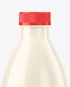 Glossy Milk Bottle Mockup