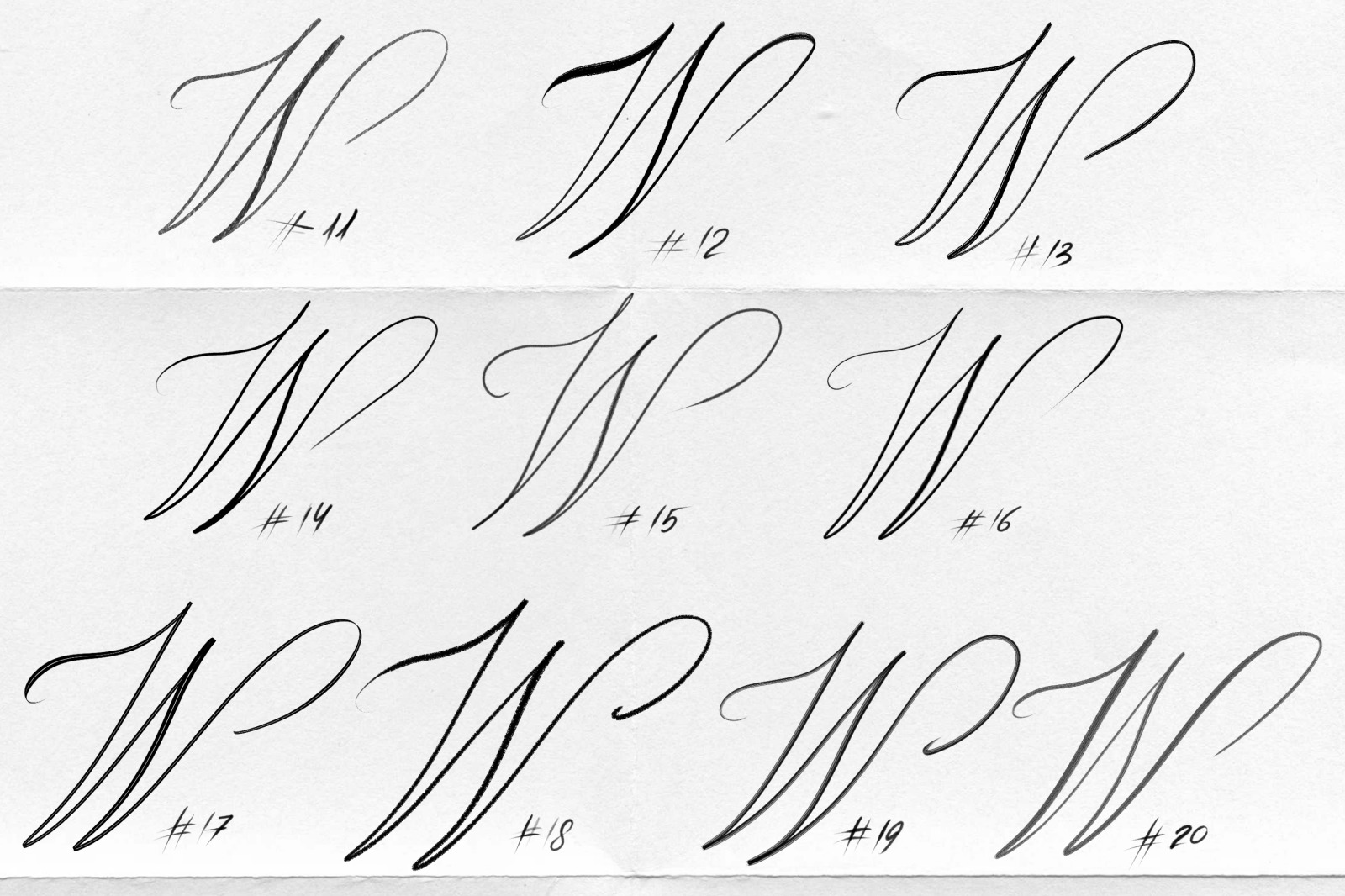 Texture Calligraphy Procreate Set