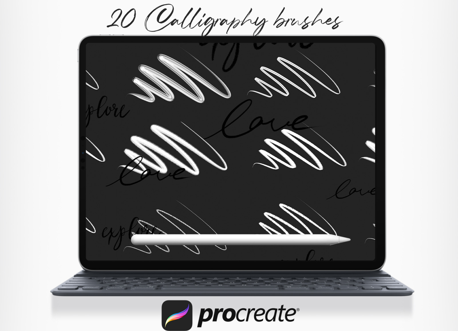 Texture Calligraphy Procreate Set Texture Calligraphy Procreate Set