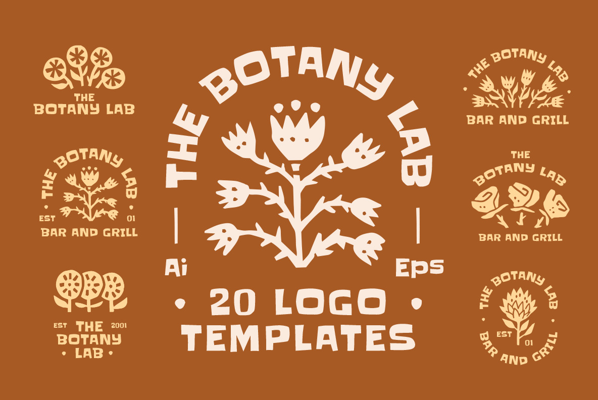 The Botany Lab Logo Templates