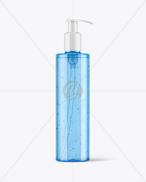 Colored Cosmetic Bottle with Pump Mockup Colored Cosmetic Bottle with Pump Mockup