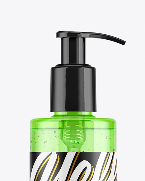 Colored Cosmetic Bottle with Pump Mockup Colored Cosmetic Bottle with Pump Mockup