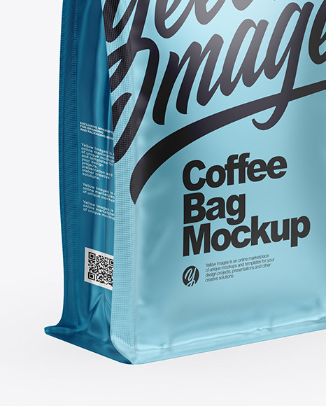 Metallic Matte Coffee Bag - Half Side View