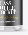 Clear Glass Vodka Bottle with Wooden Cap Mockup