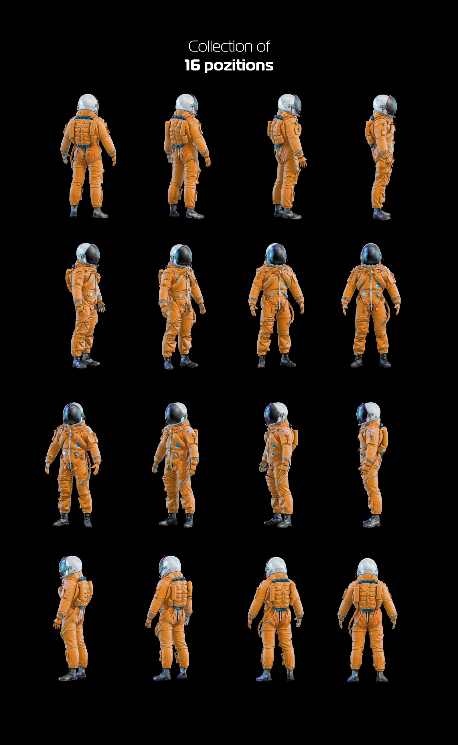 PSD Mockup 3D model NASA Astronaut #01