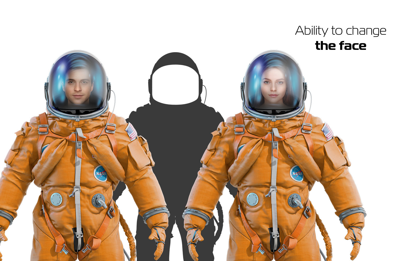 PSD Mockup 3D model NASA Astronaut #01