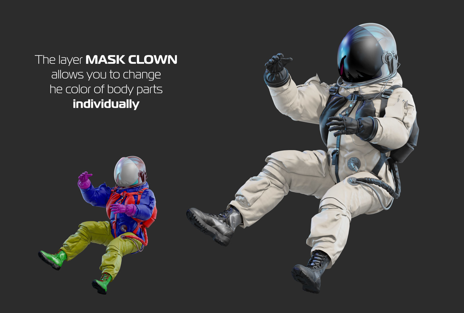 PSD Mockup 3D model NASA Astronaut #04