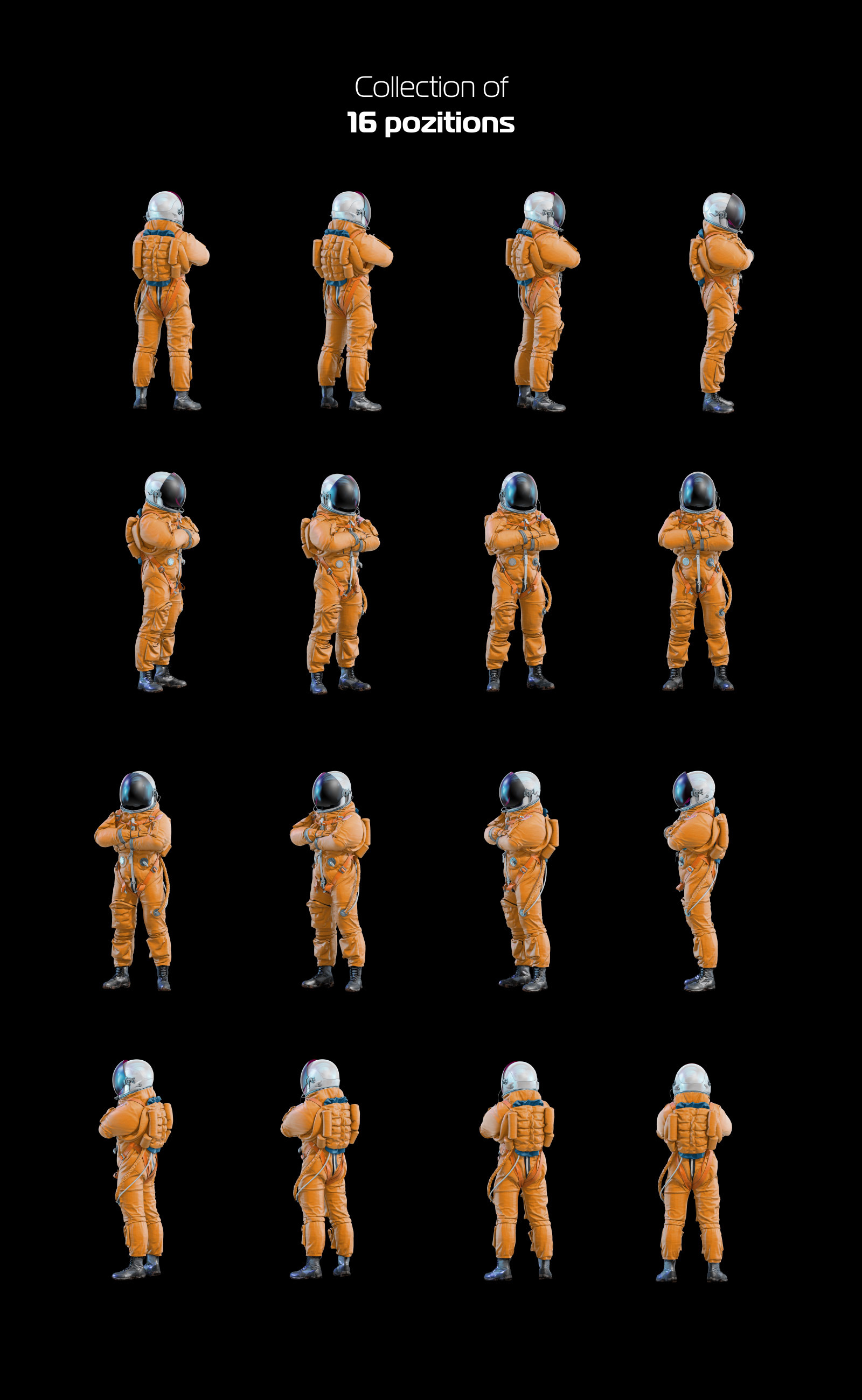 PSD Mockup 3D model NASA Astronaut #09