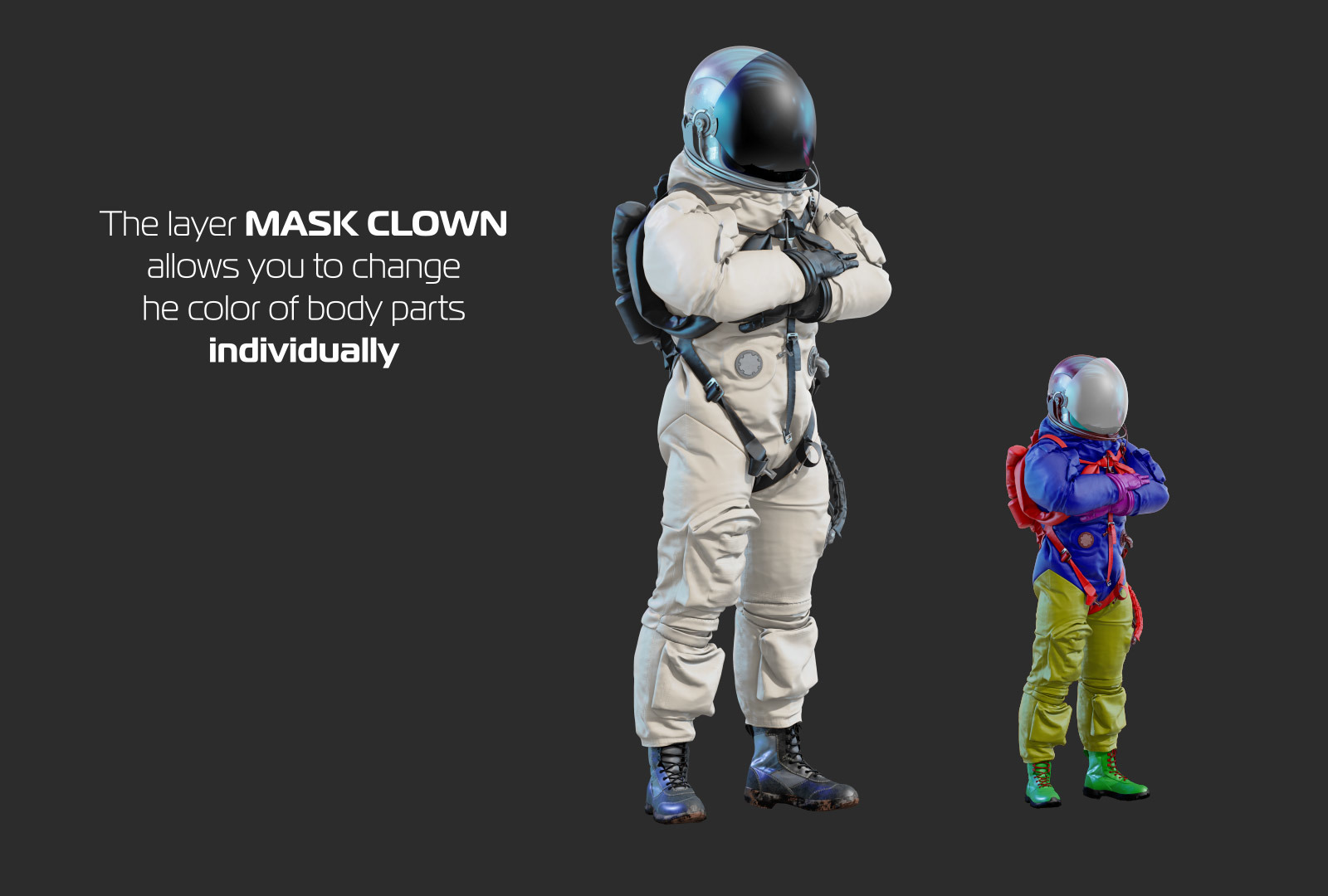 PSD Mockup 3D model NASA Astronaut #09