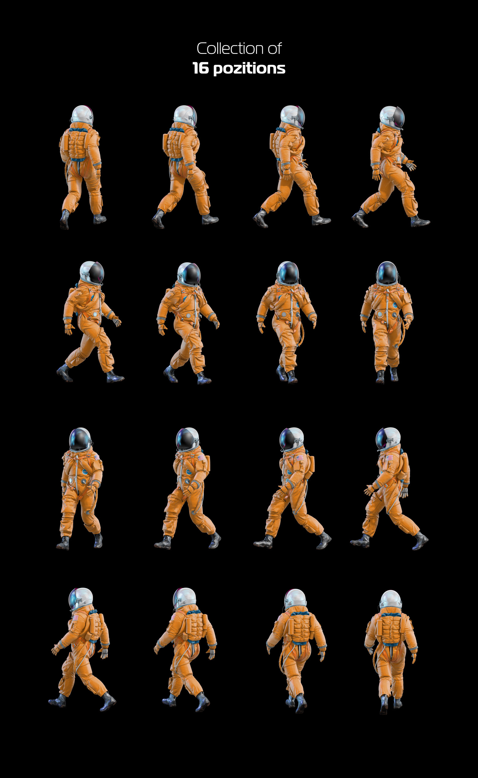 PSD Mockup 3D model NASA Astronaut #08