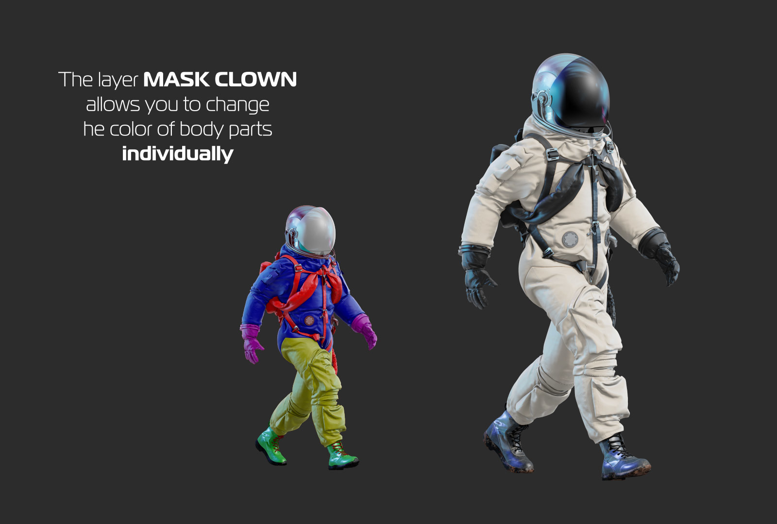 PSD Mockup 3D model NASA Astronaut #08