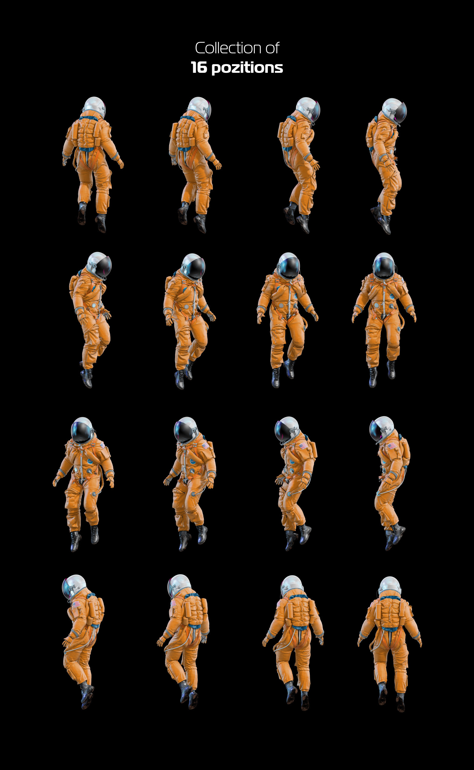 PSD Mockup 3D model NASA Astronaut #07