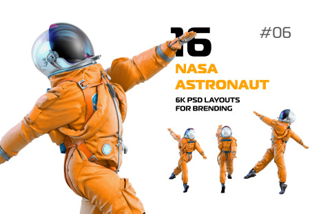 PSD Mockup 3D model NASA Astronaut #06 - 3d mockup space astronaut