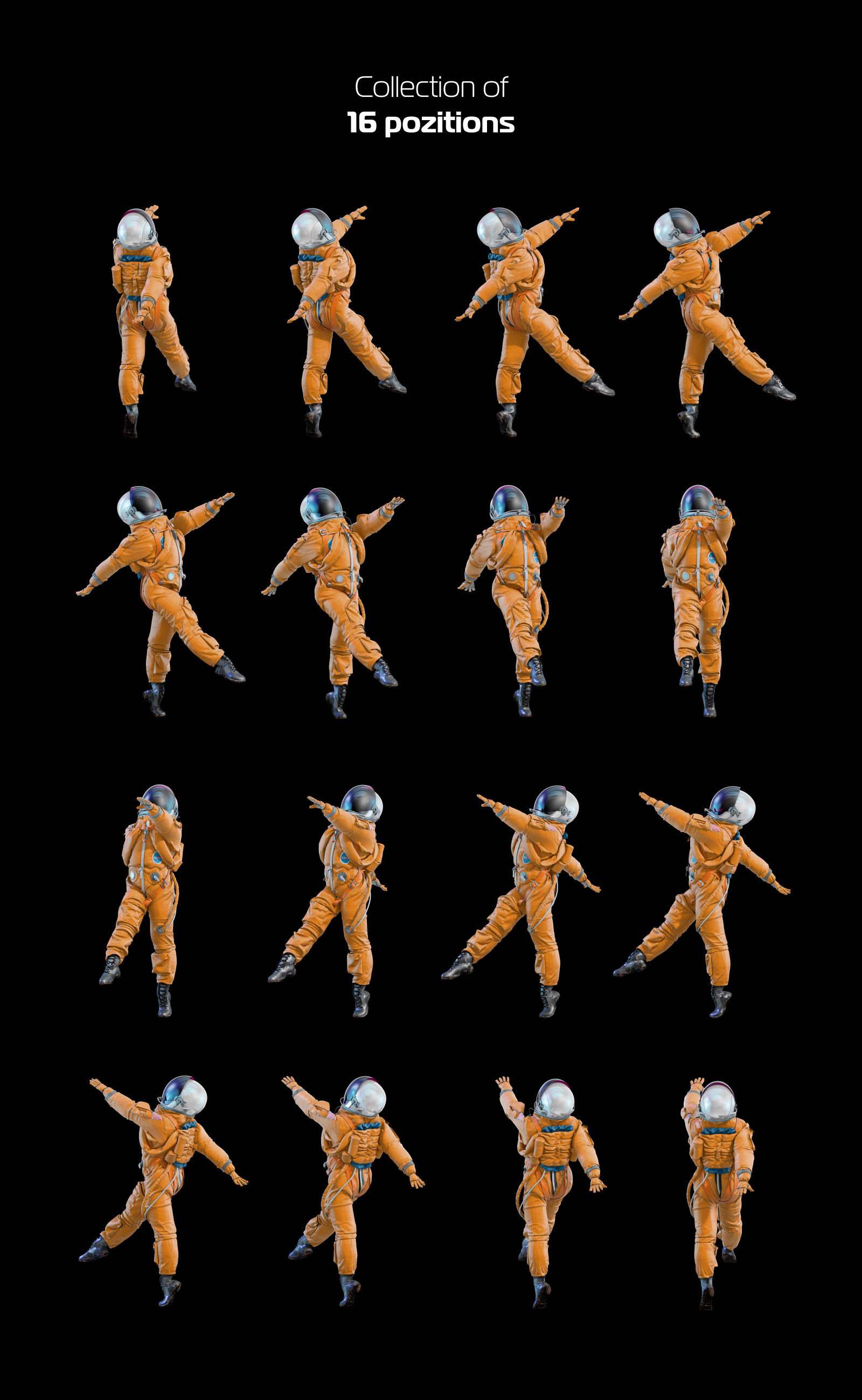 PSD Mockup 3D model NASA Astronaut #06