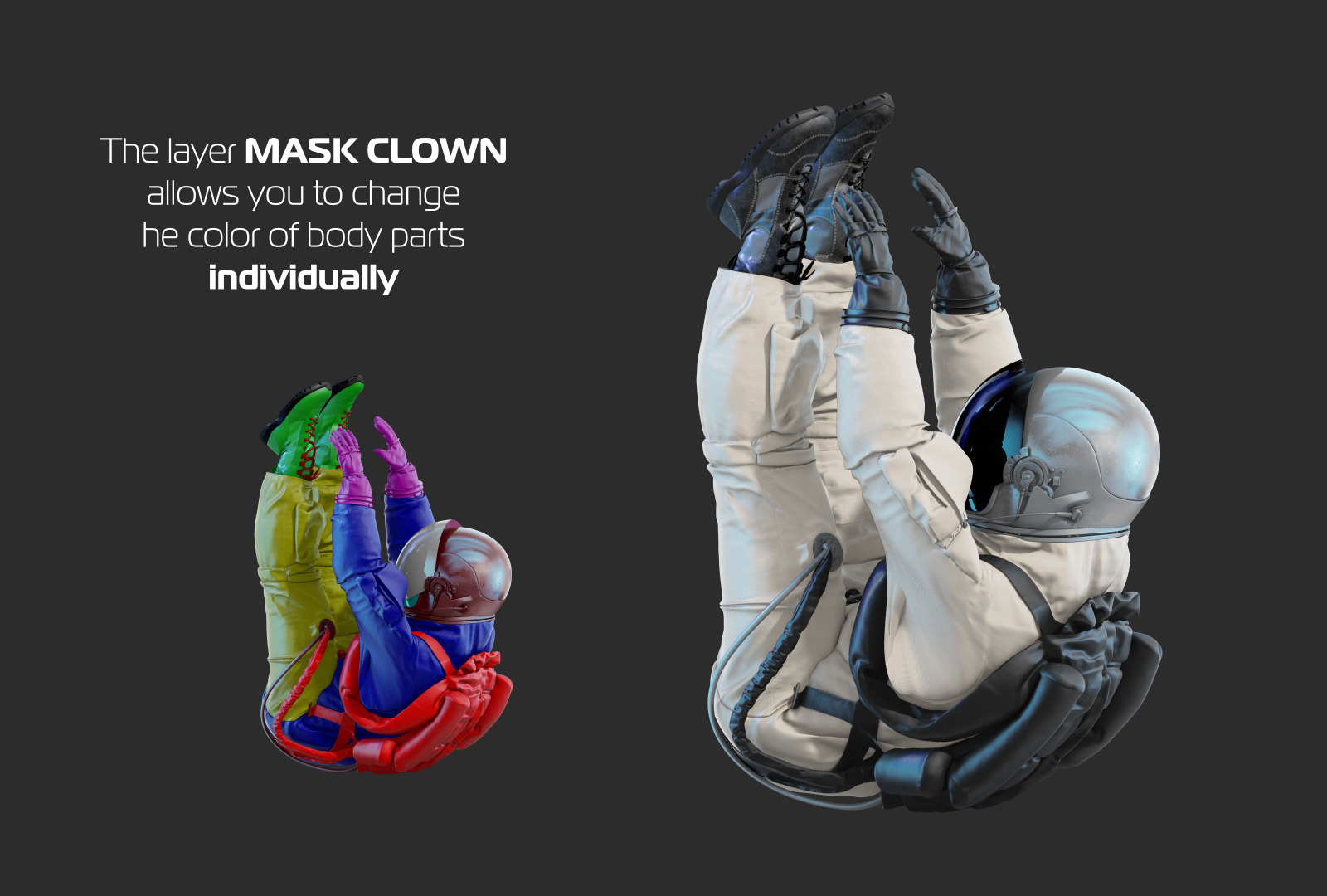 PSD Mockup 3D model NASA Astronaut #03 PSD Mockup 3D model NASA Astronaut #03