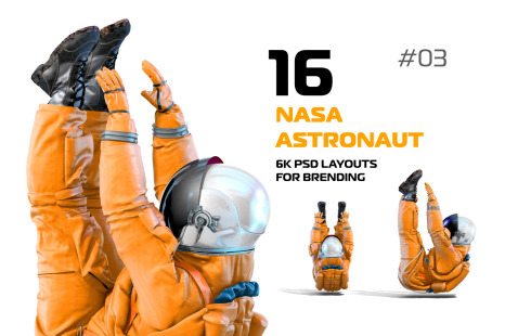 PSD Mockup 3D model NASA Astronaut #03 - 3d mockup space astronaut