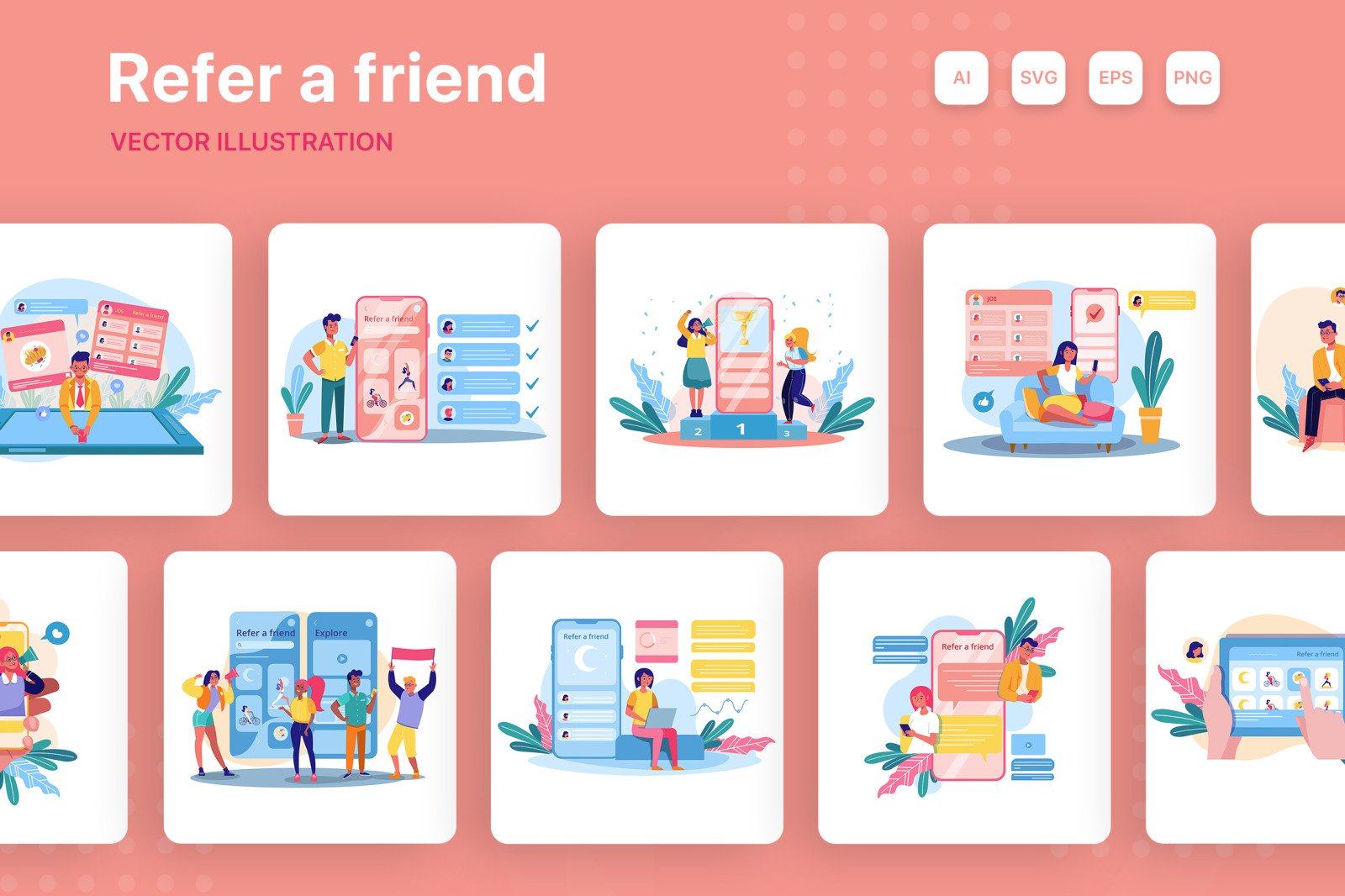 M190_Refer a friend Illustrations