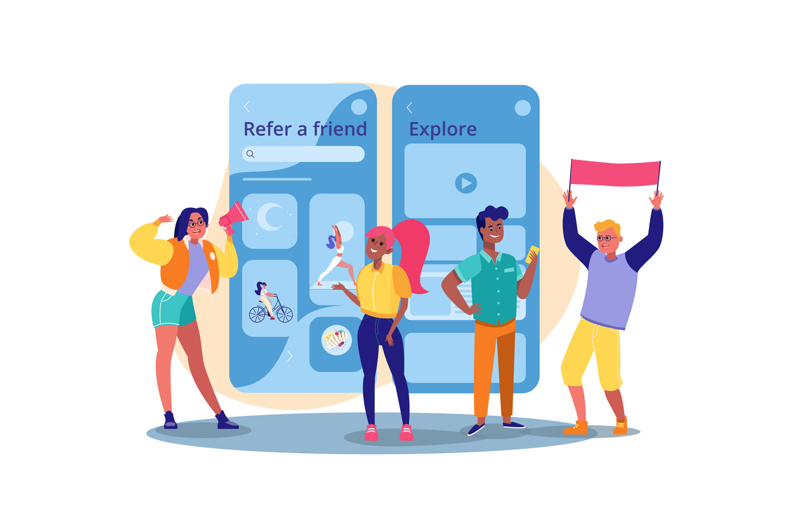 M190_Refer a friend Illustrations M190_Refer a friend Illustrations