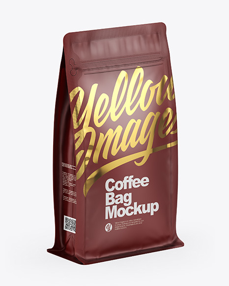 Matte Coffee Bag - Half Side View