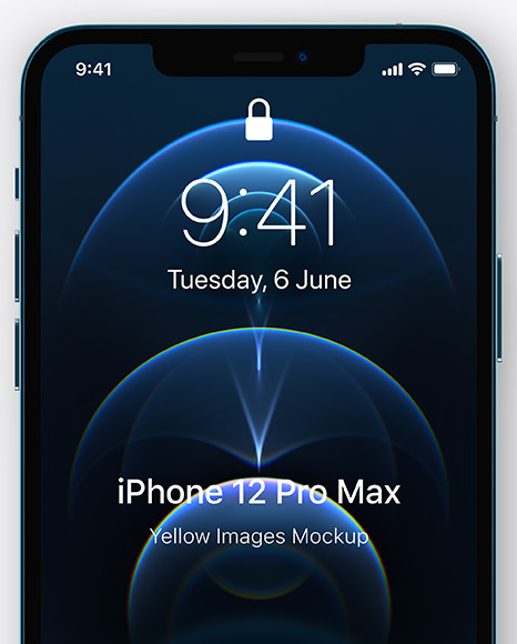 Apple iPhone 12 Pro Max Pacific Blue Mockup