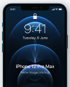 Apple iPhone 12 Pro Max Pacific Blue Mockup