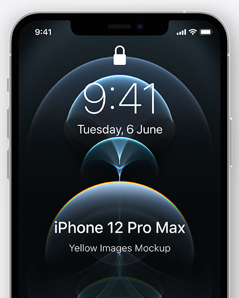 Apple iPhone 12 Pro Max Silver Mockup