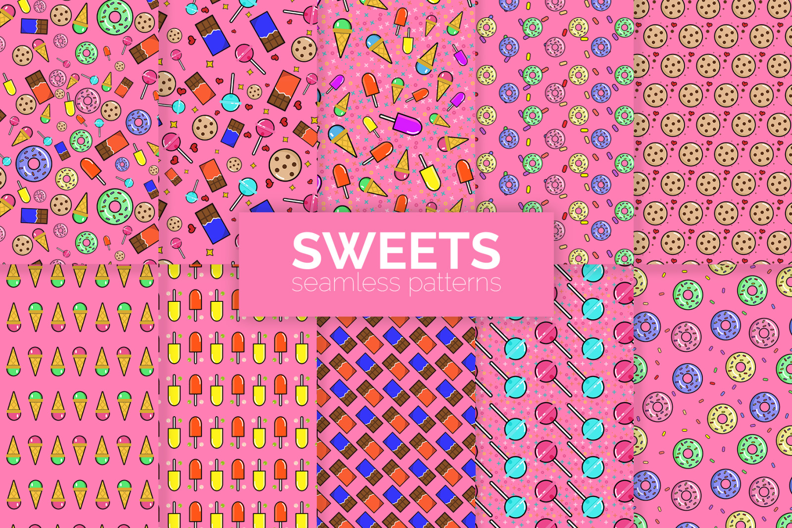 Sweets Seamless Patterns