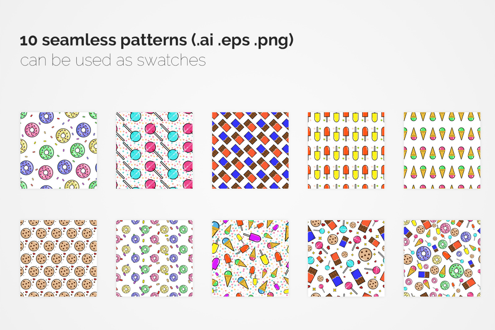 Sweets Seamless Patterns