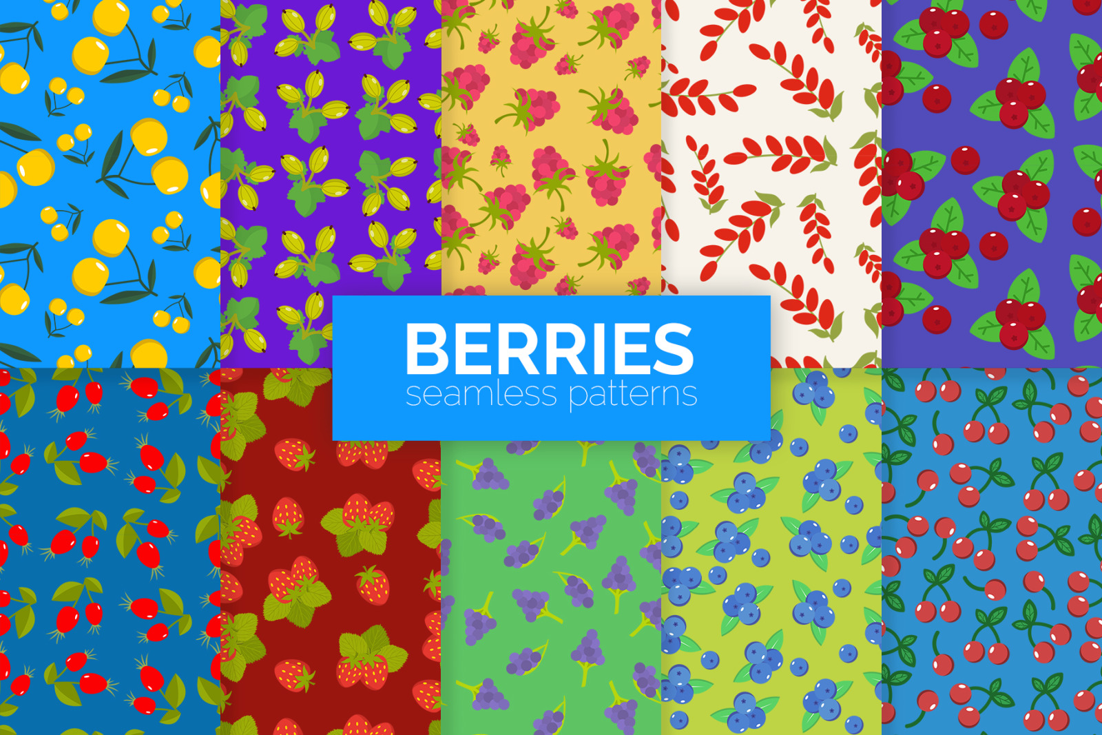 Berries Seamless Patterns