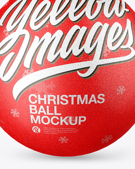 Textured Christmas Ball Mockup - Front View