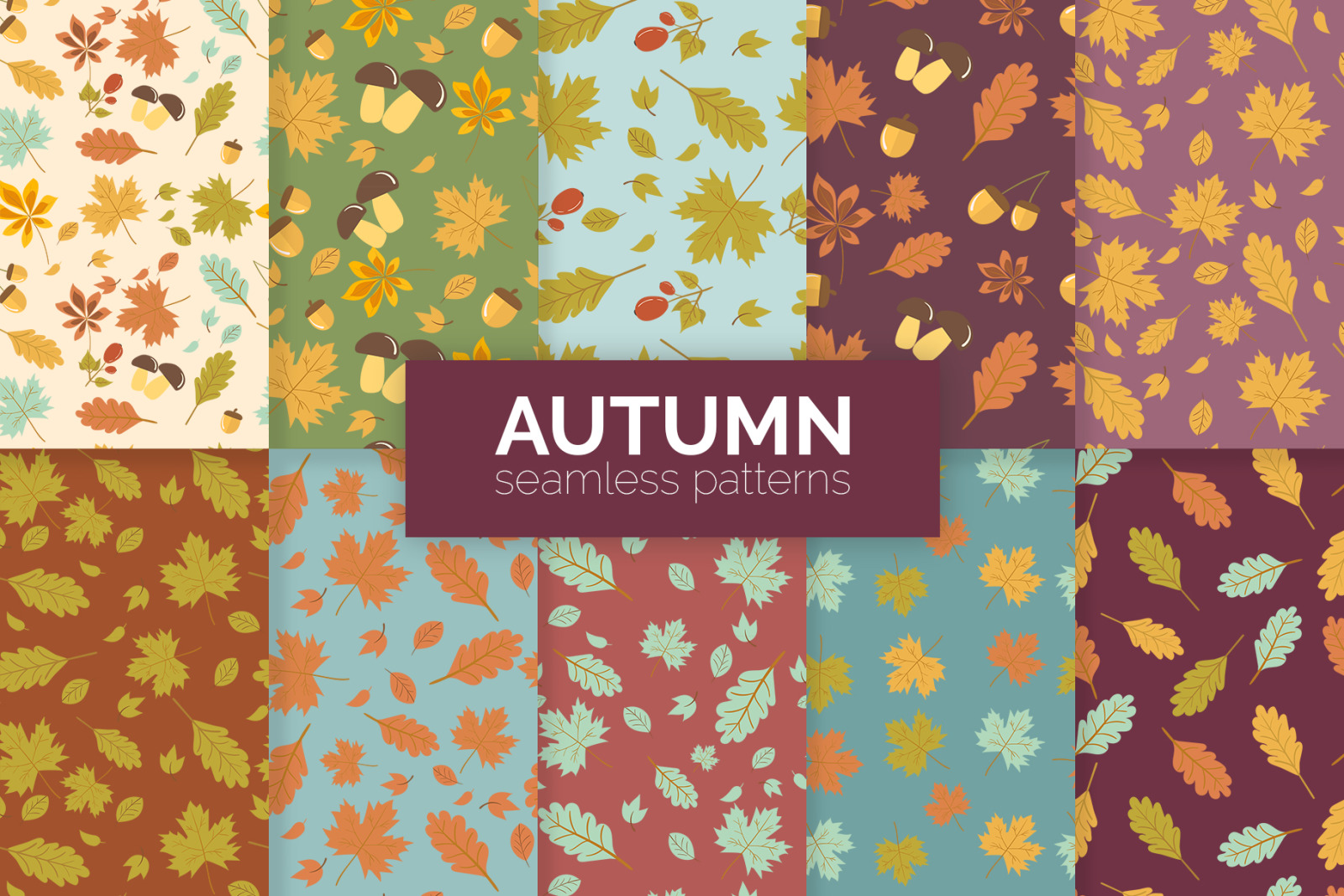 Autumn Seamless Patterns